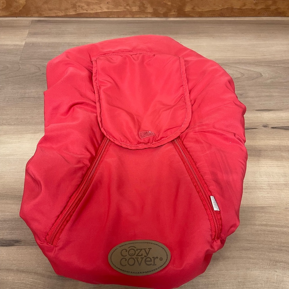 Red Infant Car seat Winter Cover cozy cover